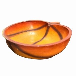 Crazy Mountain Vintage Wood Pumpkin Candy Bowl, 9.5 Inch, Fall Decor